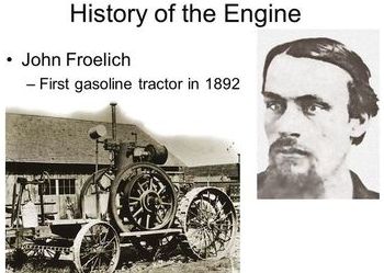 Pic of  John Froelich 1st Gas Tractor